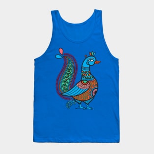 Ethnic Art Colorful Indian Duck Illustration Tank Top